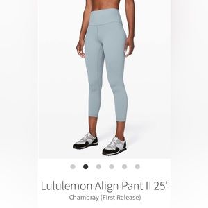 Lululemon Align 25” Chambray Size 2